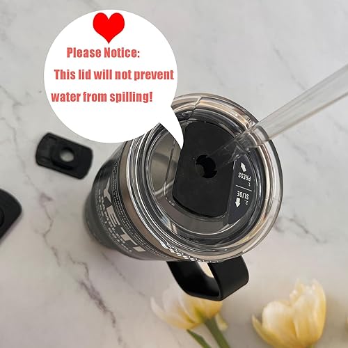 Miniatura 7 de Stronghold Juego de tapas de pajilla, paquete de 6 popotes transparentes reutilizables con cepillo de limpieza, accesorio para cambiar tu Magslider