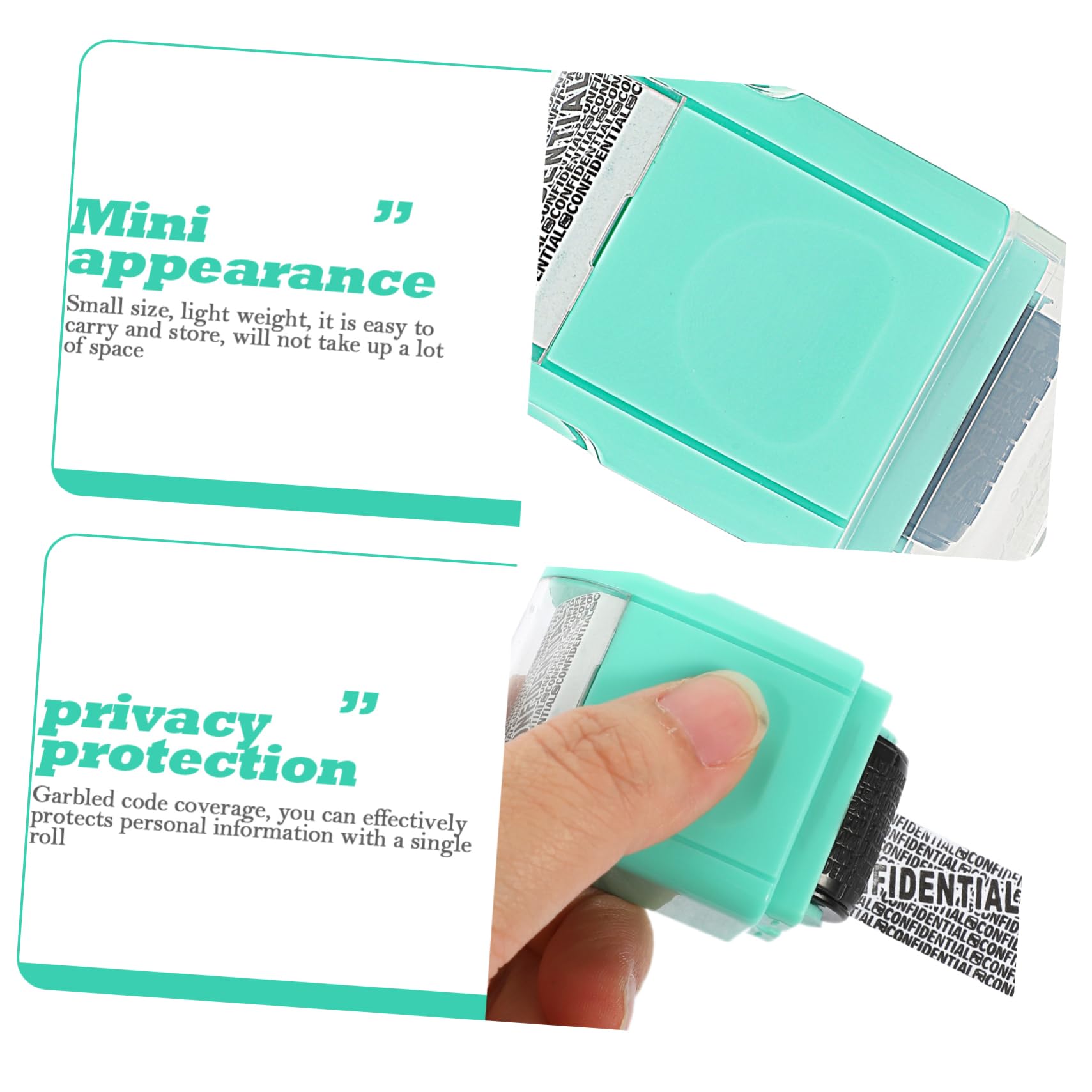 Tofficu 4pezzi Timbro Portatile Multifunzionale Per Privacy Roller Stamp Per Nascondere Dati Sensibili e Identità Strumento Domestico Pratico e Facile Da Usare