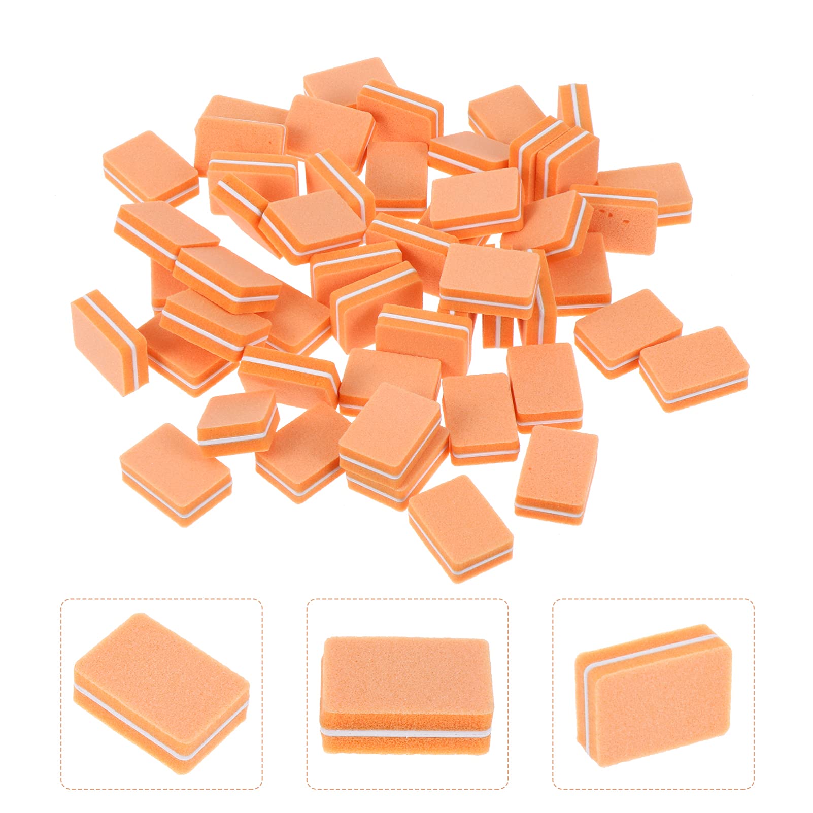 FRCOLOR 150pezzi Mini Buffer Block Per Unghie Blocchi Di Spugna Per Manicure Finitura e Levigatura Per Unghie Delle e Piedi Colore Arancione