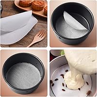 Vista 6 de Juego de círculos para hornear de papel pergamino – Papel de hornear redondo antiadherente de 4 pulgadas, 7 pulgadas, 9 pulgadas.