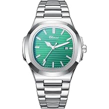 Avaner Mens Wrist Watches, Stainless Steel Quartz Watches with Luminous Hands