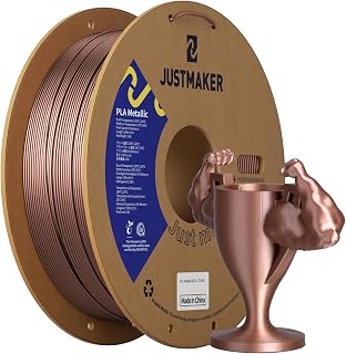 PLA Metallic Finish 3D Printer Filament, Metallic Shining Filament Without Paint, Dimensional Accuracy +/-0.03mm, 1.75mm, Upgrade Cardboard Spool,Fit Most FDM Printer, 1 kg, Rose Gold
