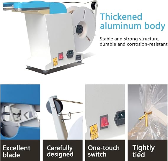 Semi-Automatic Tie Machine, 0.1-1.2mm Tie Size Knotting Machine, Induction Tie Gift Packaging Machine, With 1000m Gold Thread Bag Sealing Machine, Used For Gift Packaging And Strapping Bag Sealing