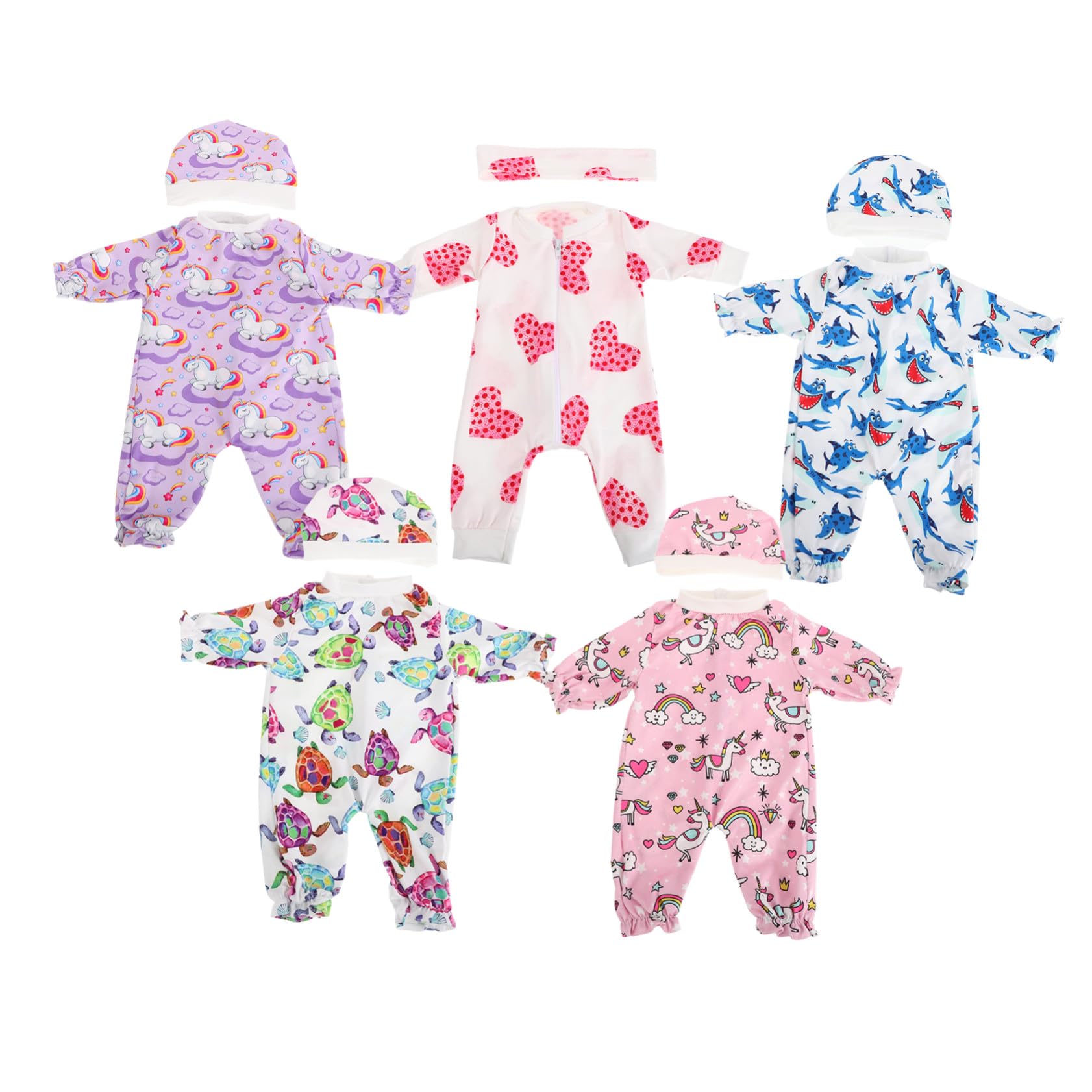 Vêtements pour Poupée Reborn, 5 Ensembles en Tissu, Style Adorable