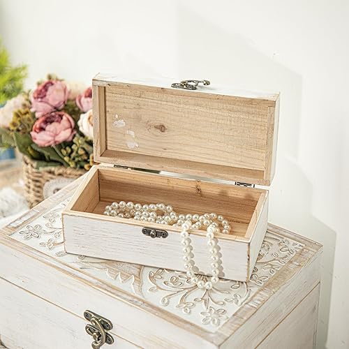 Miniatura 5 de MODE HOME 3 cajas de recuerdo de madera tallada con tapa con árbol de la vida, cajas de almacenamiento decorativas para decoración del hogar, caja