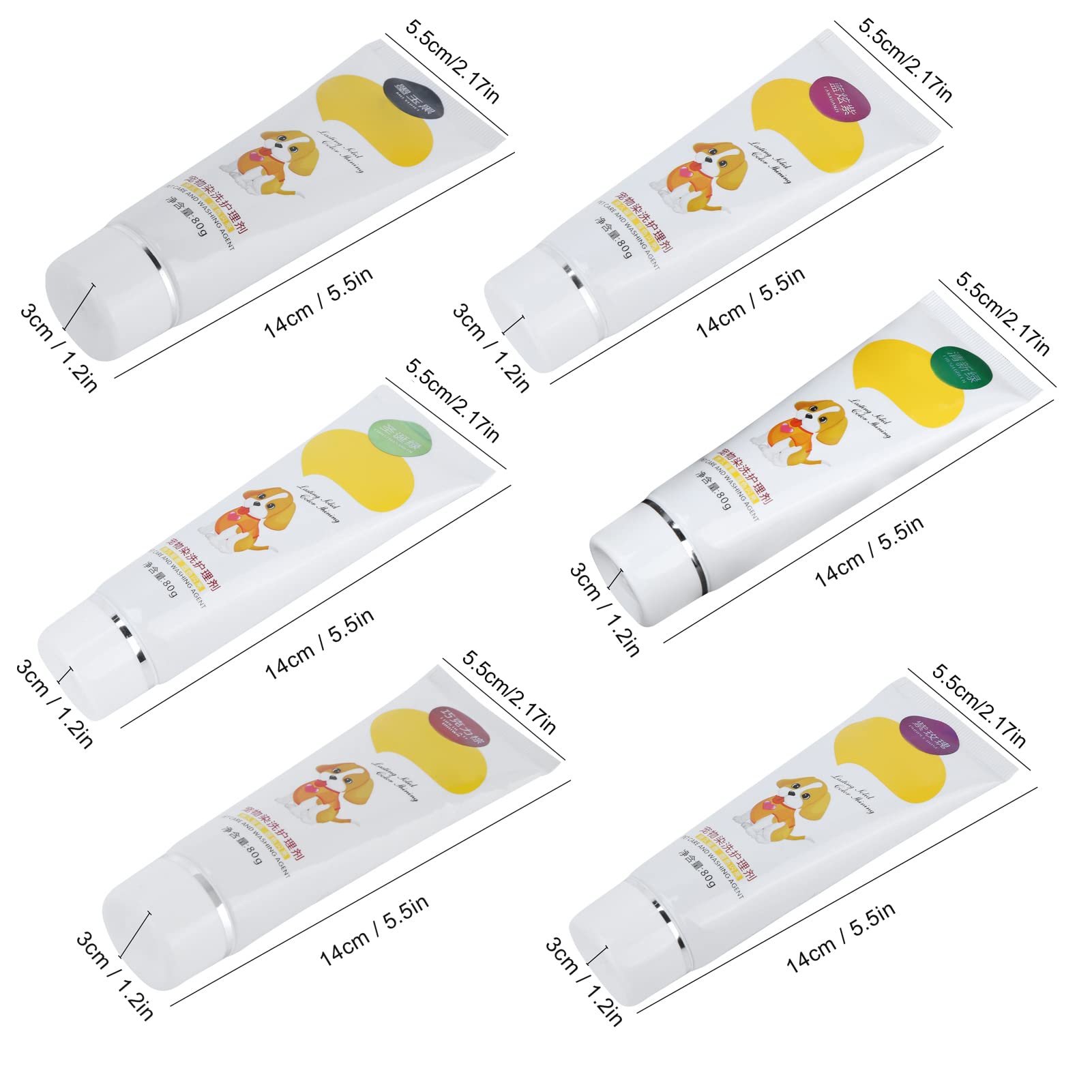 Żel do Farbowania Sierści Zwierzęcej, Półtrwały Barwnik do Futra dla Zwierząt Domowych Barwnik Spożywczy Pigment Barwnik dla Psów dla Szczeniąt Psów(fioletowa róża)