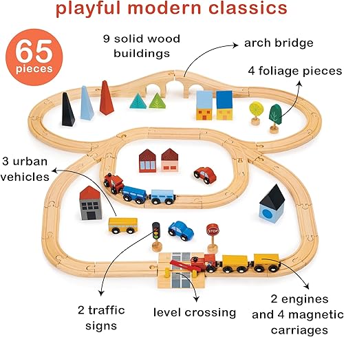 Miniatura 3 de My First Train Set All Aboard para diversión, 22.44 pulgadas de longitud, juego imaginativo, creativo, niñas, niños