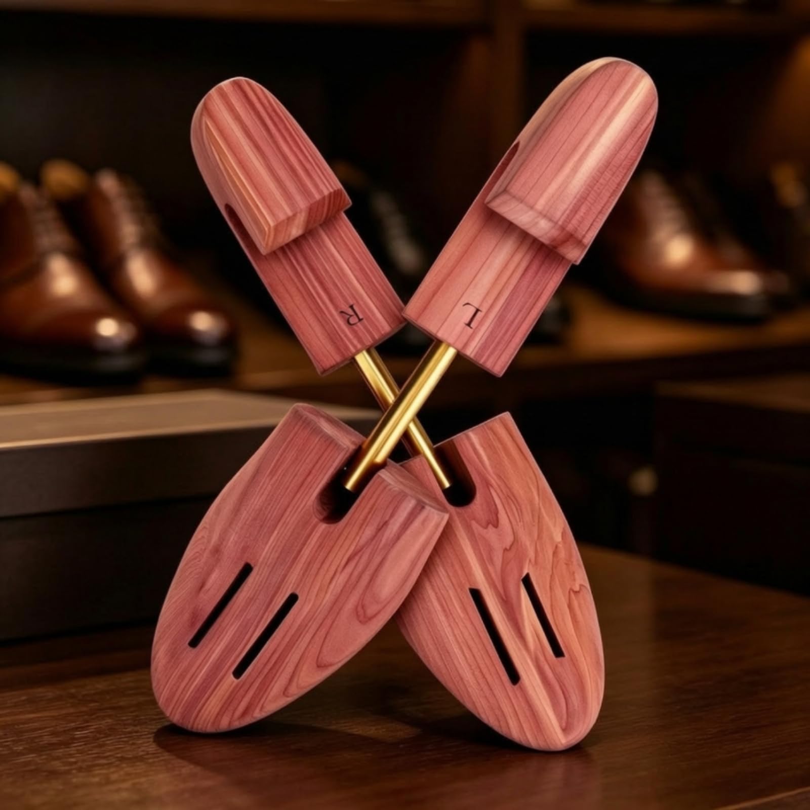 Tendiscarpe in Legno di Cedro Regolabile Forma Scarpe Salvaspazio rgascarpe per