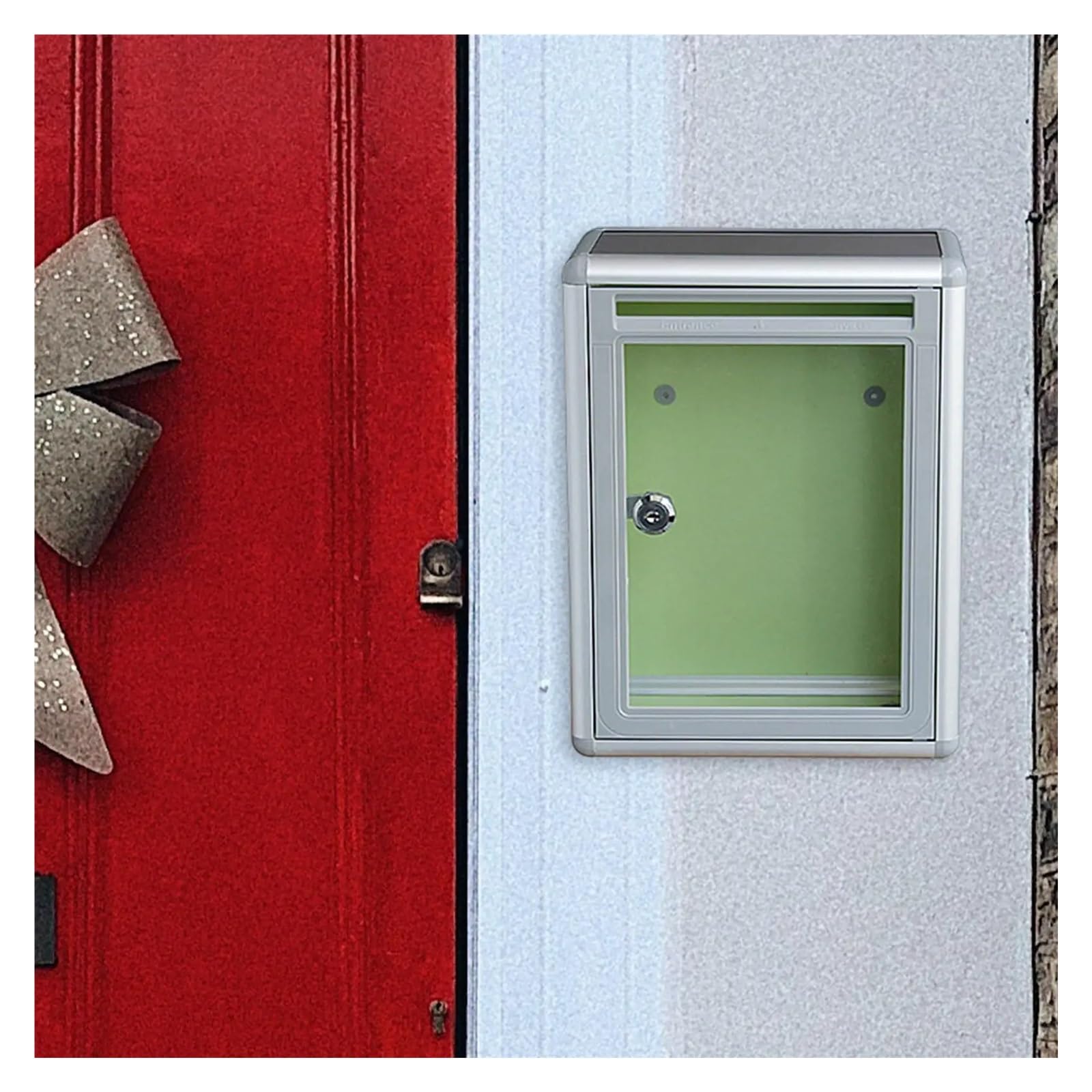 Post Box Suggestion Box Collection Letter Money Locking Mailbox Wall Mount for Customer Center Business Hotel Home(Front port)