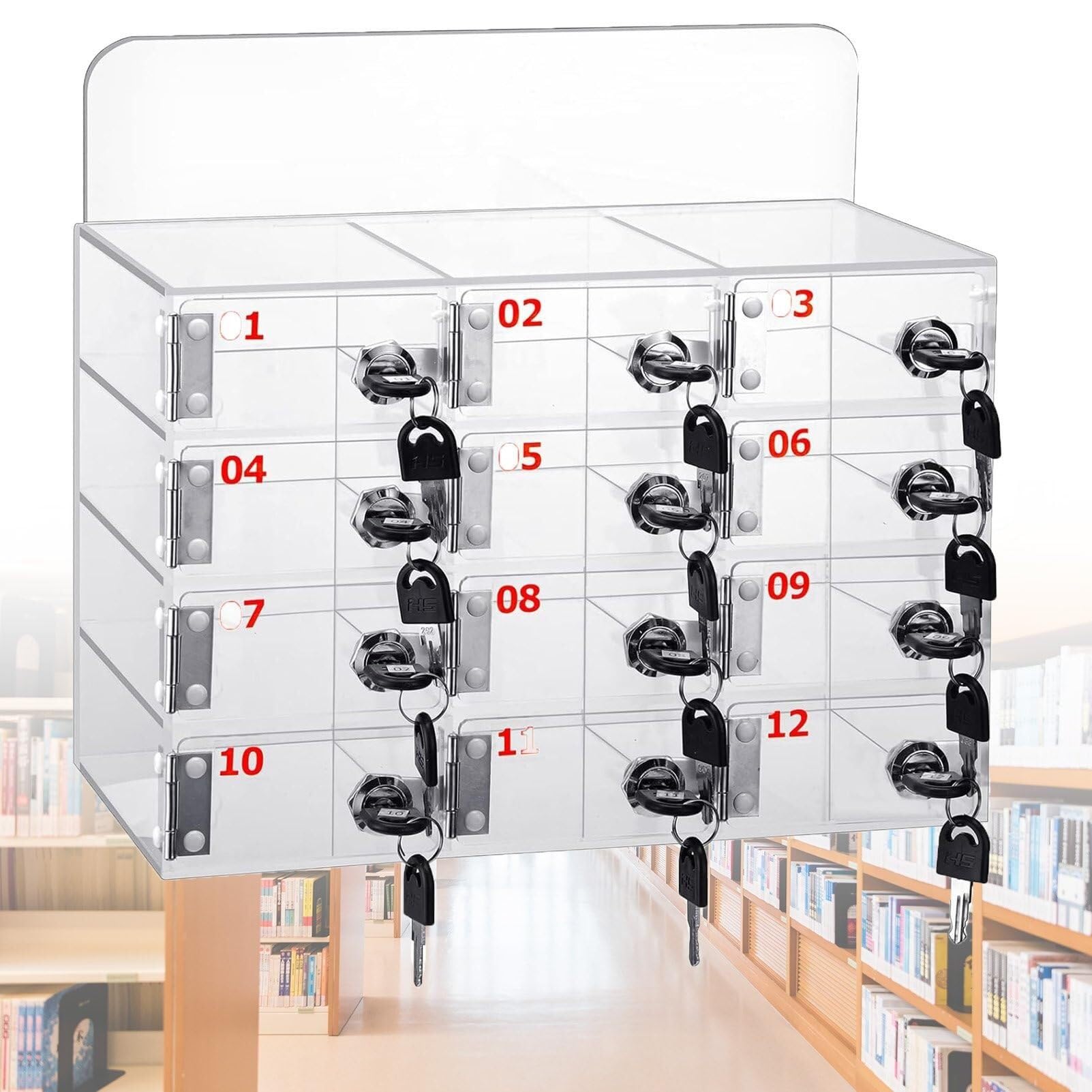 Caja de Almacenamiento para teléfono móvil Soporte acrílico para teléfono móvil Caja de Almacenamiento de Escritorio la acrílica para teléfono móvil - nizador de Pared con cerra