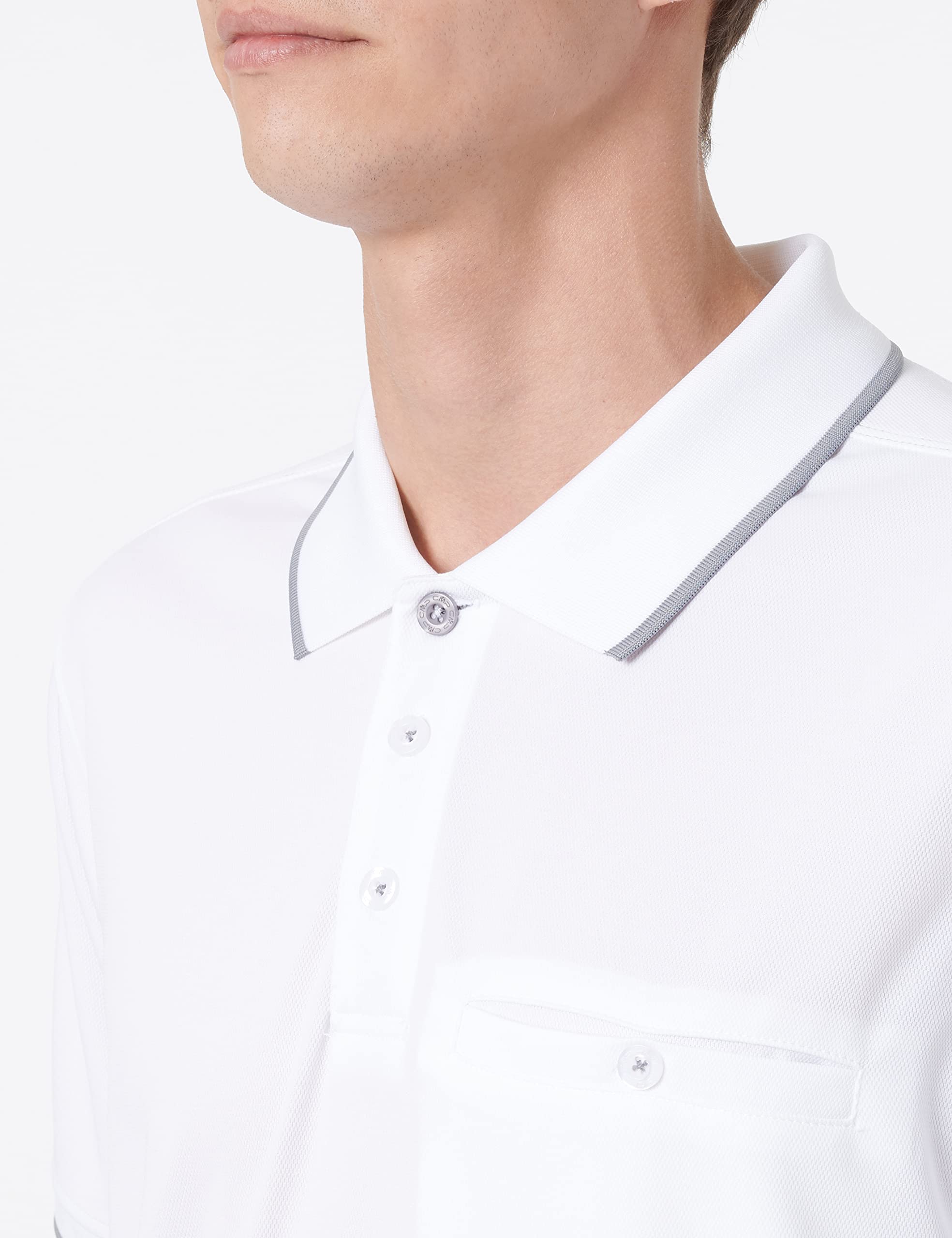 CMP - Polo da uomo, Bianco, 50