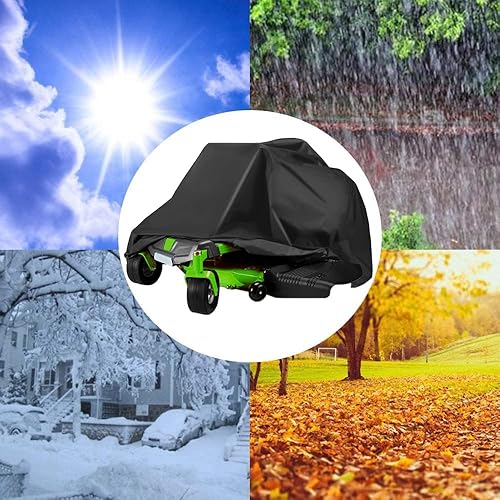 Miniatura 3 de Amberr Cubierta para cortacésped de giro cero para exteriores, ajuste universal para cortacésped y accesorios, cubierta de protección UV impermeable