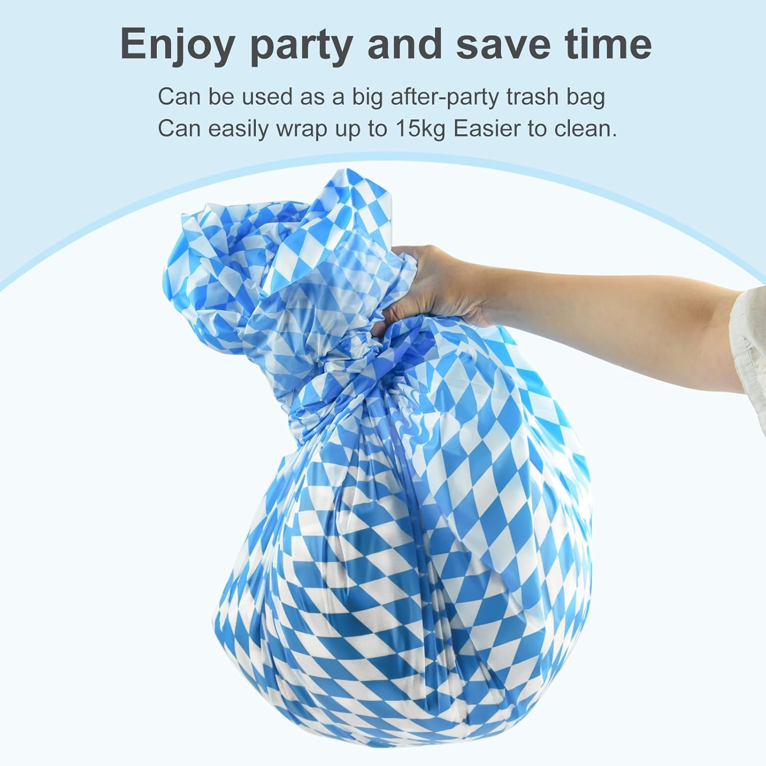 ASTARON Oktoberfest Tablecloth(Thicken) for Party Decor, 12pcs 137x274cm Plastic Reusable German Table Cover for Oktoberfest Decorations Bavarian Beer Party Supplies