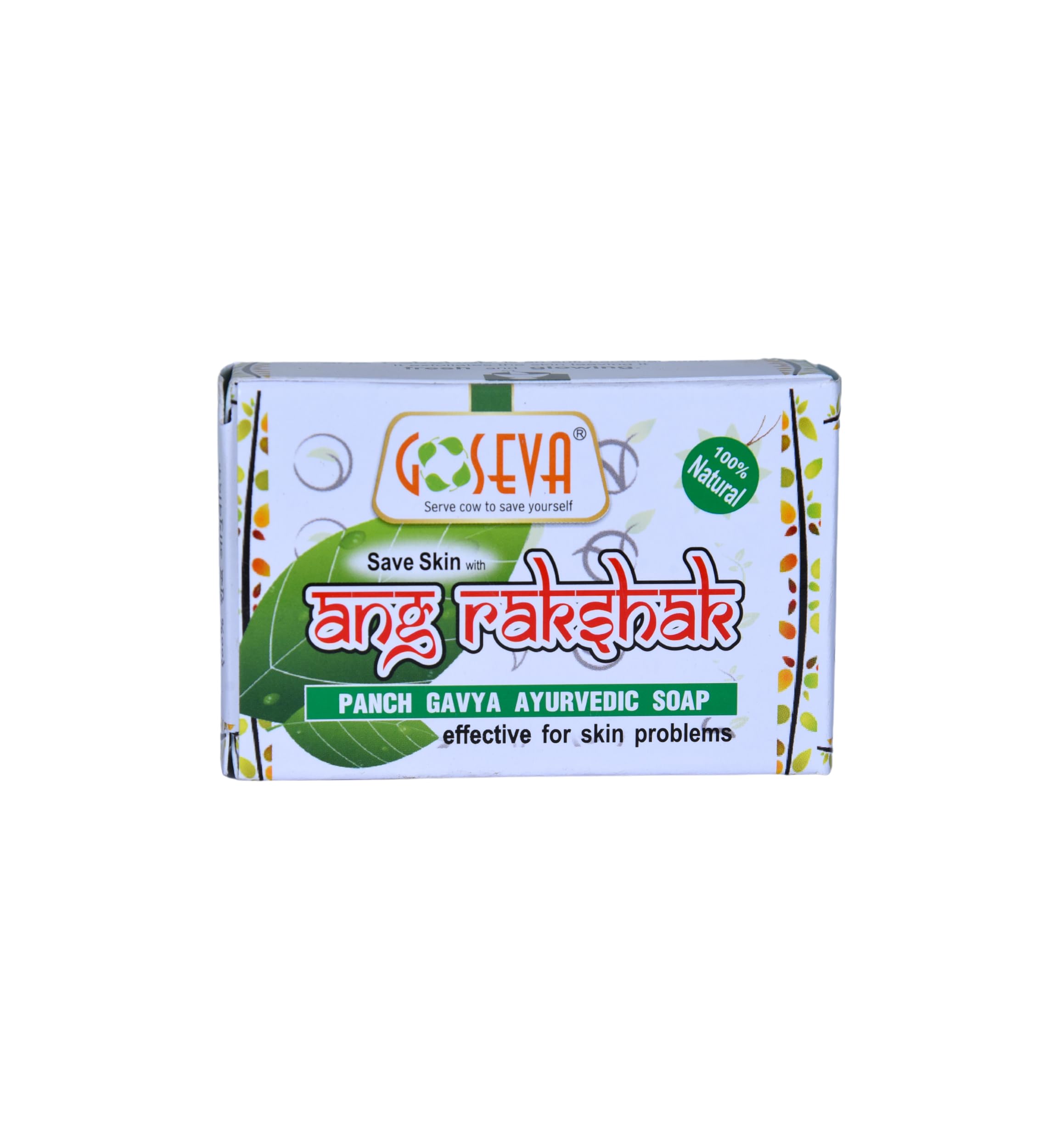 Angrakshak Handmade Soap [Value Pack Of 6] | Naturally Prepared Soap | Gir Panchagavya Soap | Panchagavya Soap | Ayurvedic Skin Care | A2 Gir Cow's Panchagavya and Other | Goseva Soap