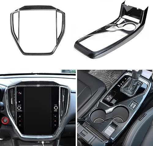 Miniatura 1 de INTGET Accesorios para el interior del automóvil para Subaru CrosstrekImpreza 2024 (2 paneles Navi y panel de engranajes)