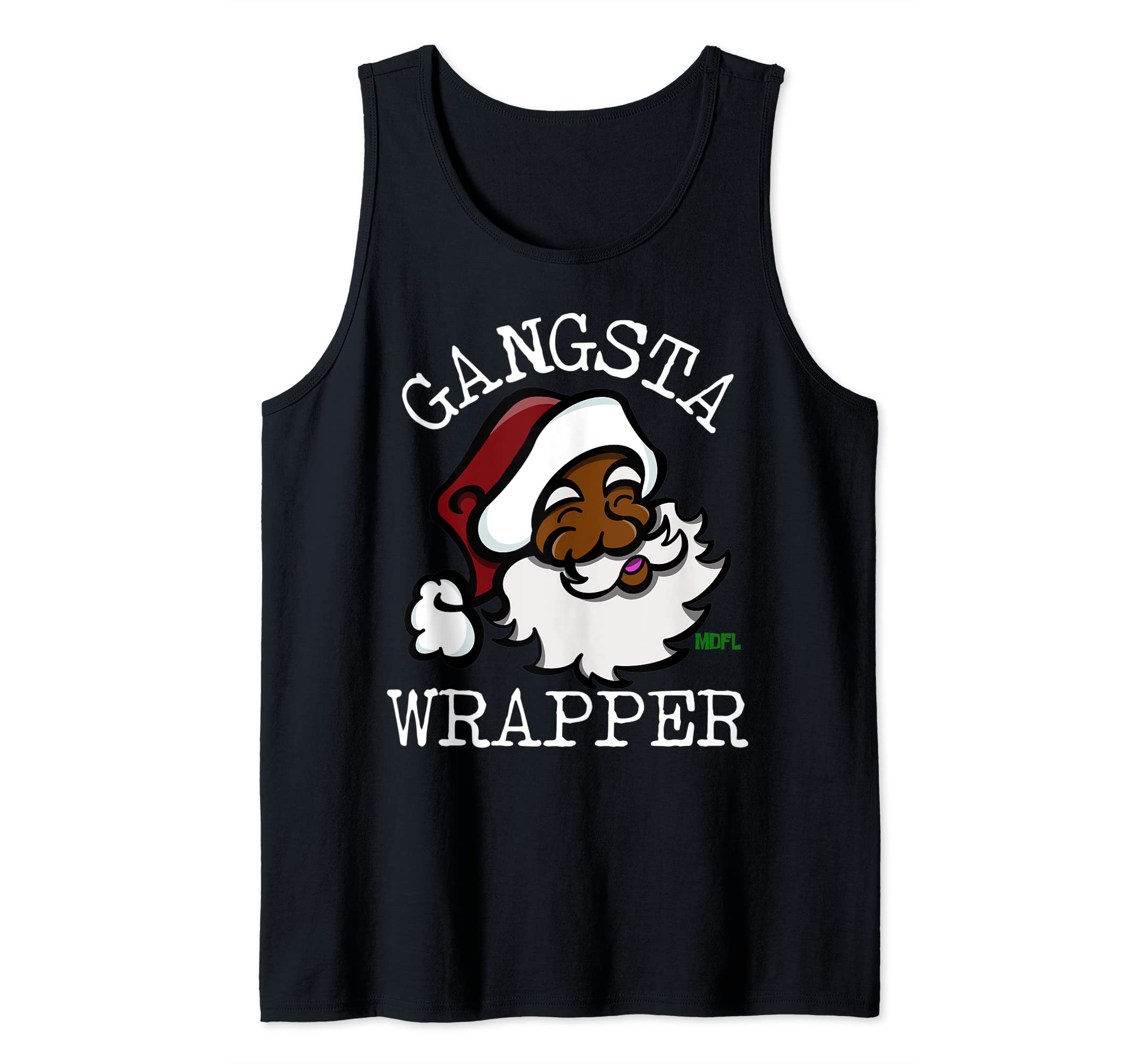 MDFL Designs Santa Gangsta Wrapper Tank Top