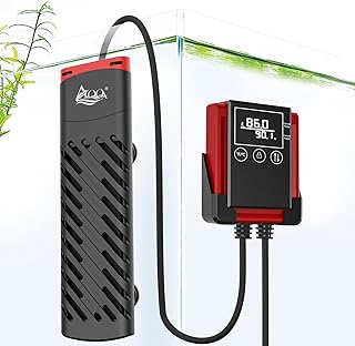 AQQA Aquarium Heater,800W PTC Fish Tank Heater with LED Thermostat Controller,Submersible Aquarium Heater with Protective Cover,Over-Temp Protection,for Fish Tank 300-880L