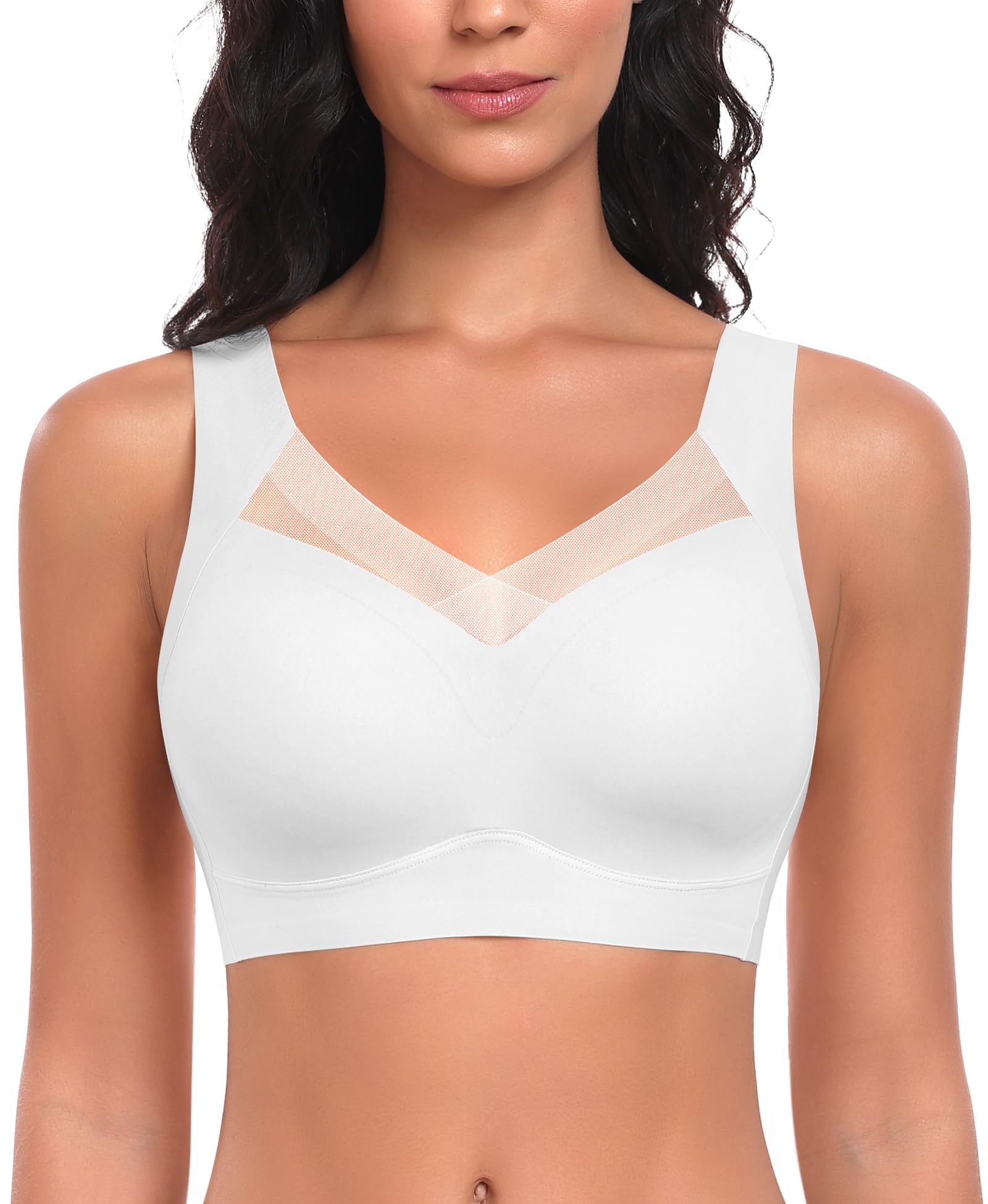 Damen BH Ohne Bügel Nahtloser Bequemer BH Weicher Glatter BHS Bustier Bügelloser BHS Komfort Soft Bra T-Shirt Bralette Gepolsterter