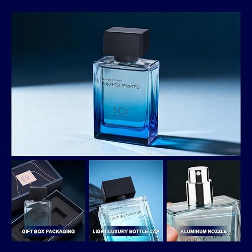 Miniatura 5 de Ycz Perfume de sombra de madera Blues para hombres, Eau De Parfums aroma a madera de larga duración que mejora el encanto masculino, adecuado para