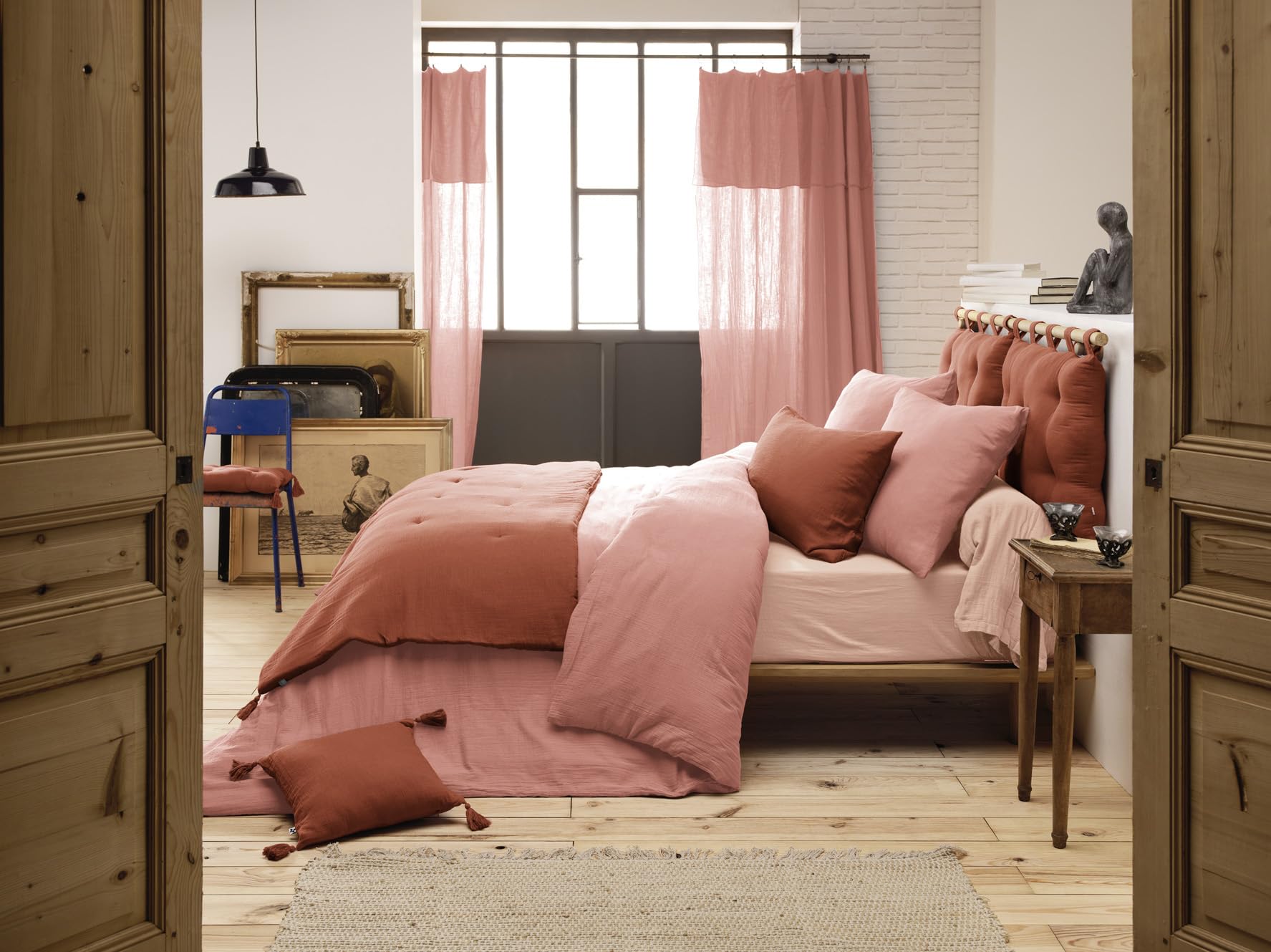 Housse Couette Oeko-tex Sans Rabat Housse De Couette Gaze Coton Dock Avenue 240x220cm - Vert Romarin, Sans Rabat Housse De Couette 220x240 Gaze De Coton