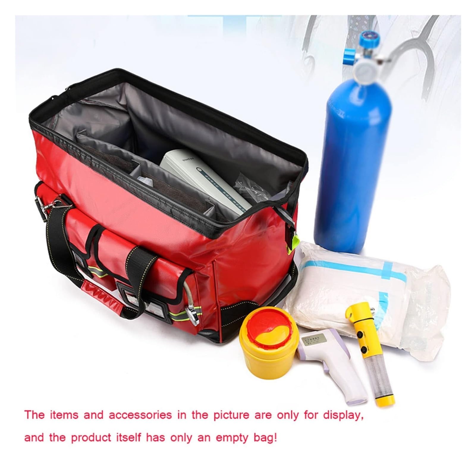 Erste-Hilfe-Tasche Rucksack Leer, Wasserdichte Erste Hilfe Tasche mit Mehreren Fächern & Reflexstreifen für Zuhause, Reisen, Wanderung und Outdoor