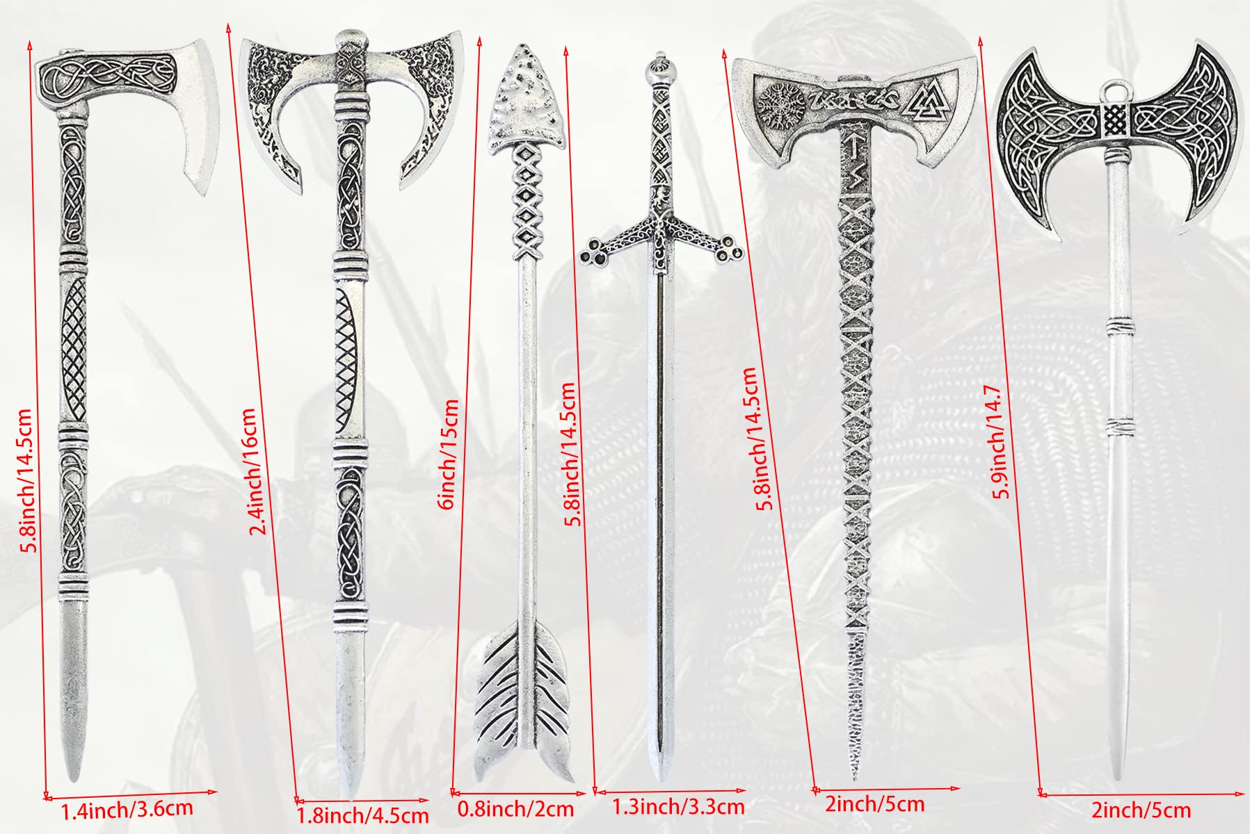 Amazon.com : GuoShuang Celtic Hair Accessories - 6 pcs  display picture 1