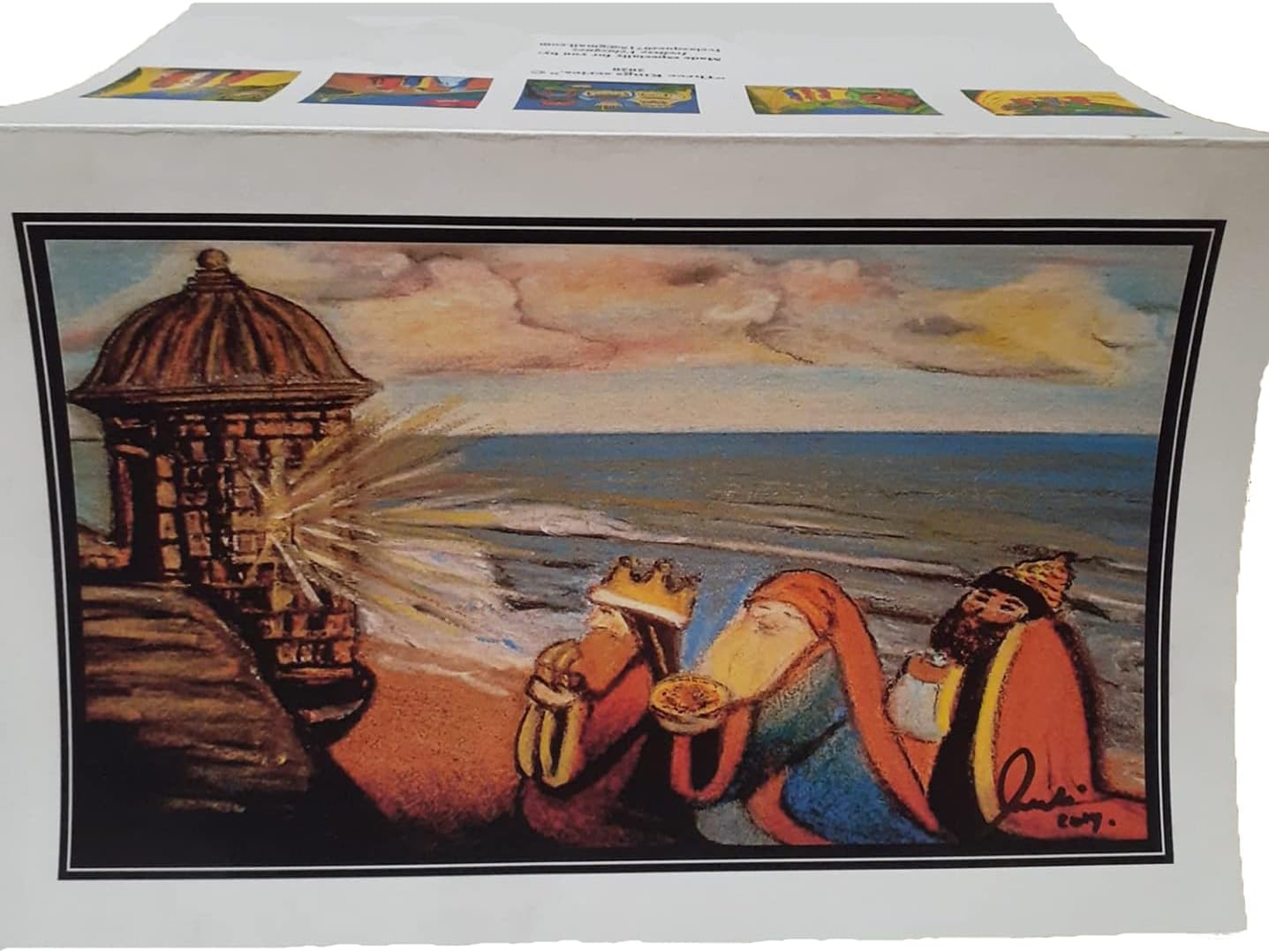 Puerto Rican Art Greetings Cards - Christmas Nativity Scene Holidays Cards - Three Wise Men Puerto Rico - 10 Assorted Cards 5 x 4 inches - Ive Gift Shop