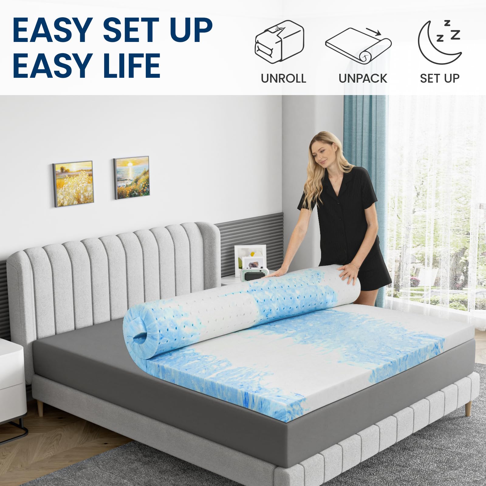 FLEXPEDIC - Coprimaterasso in memory foam ad alta densità con infusione