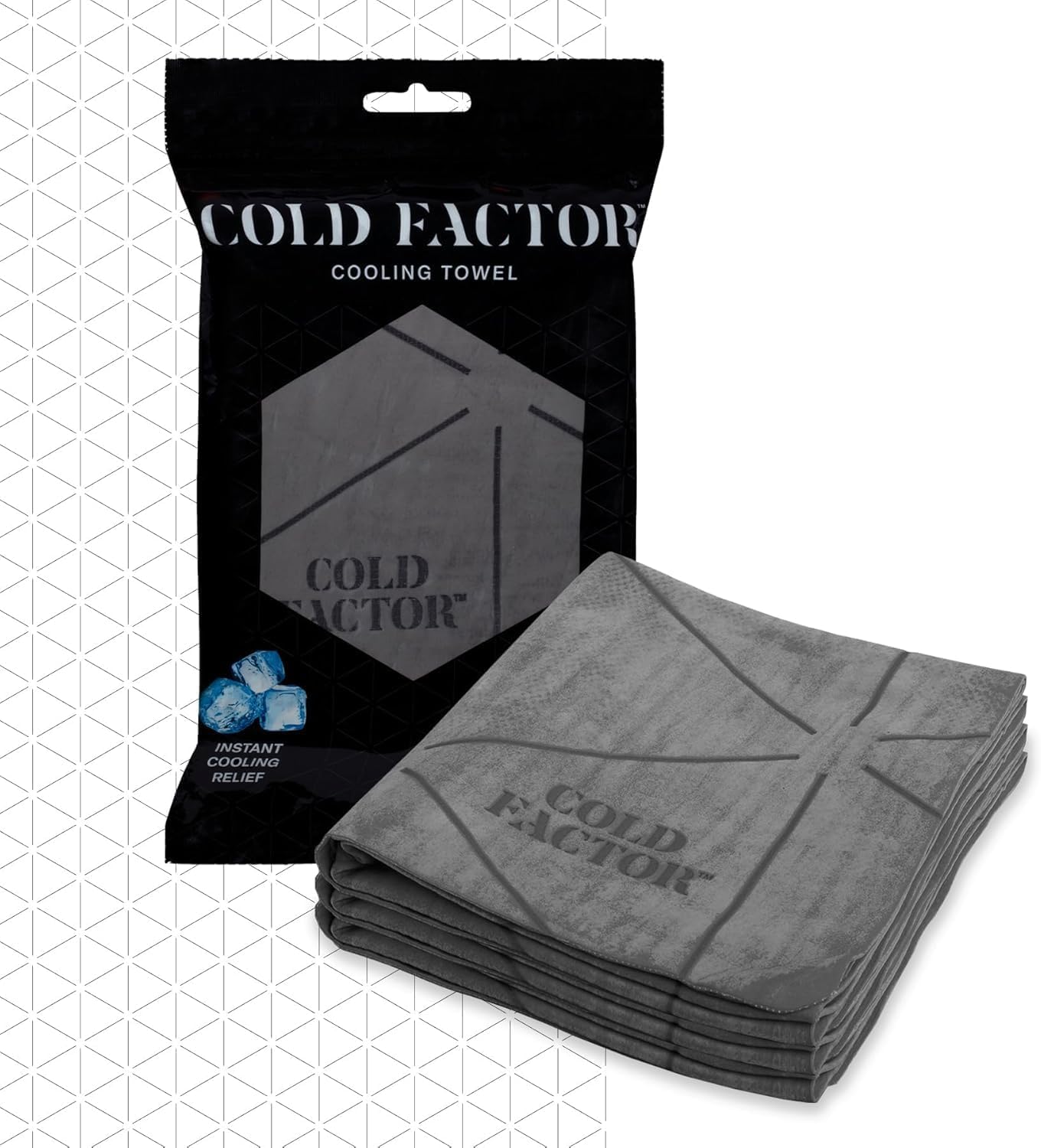 COLD FACTOR PVA Towels for Sports, Neck Wraps for Golf, Martial Arts, Indoor Workouts & Outdoor Use, UPF 50+ Protection, Soft & Machine Washable, Reusable Towel for Fitness - 13"x29.5" (3 Pack, Gray)