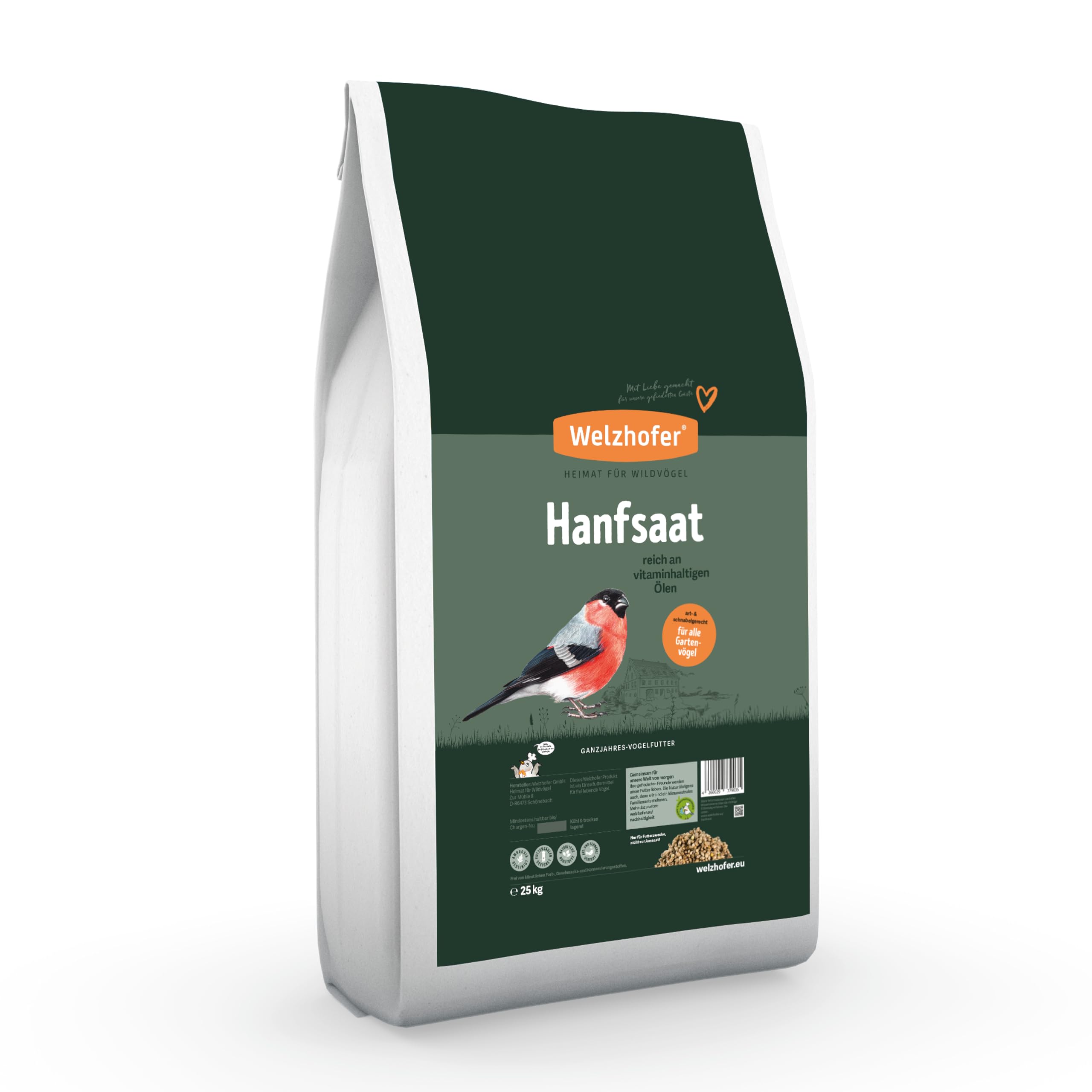 Hanfsaat Wildvogelfutter (25 kg)