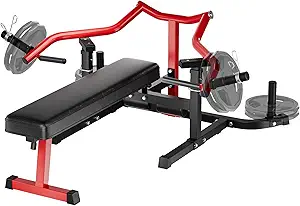 Chest Press Machine, 1250LBS Multi-Functional Adjustable Bench Press Machine with Independent Converging Arms, Flat Incline Bench for Chest, Shoulder, AB Workouts Home Gym Equipment