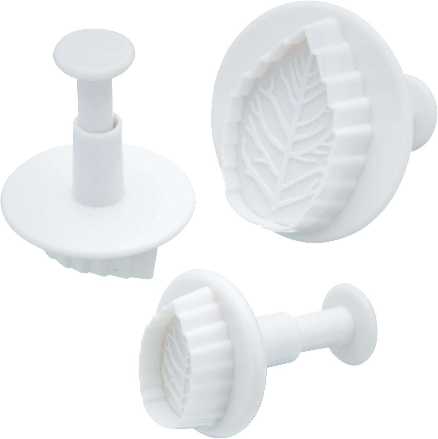 Set Of 3 Leaf Shaped Icing Cutters