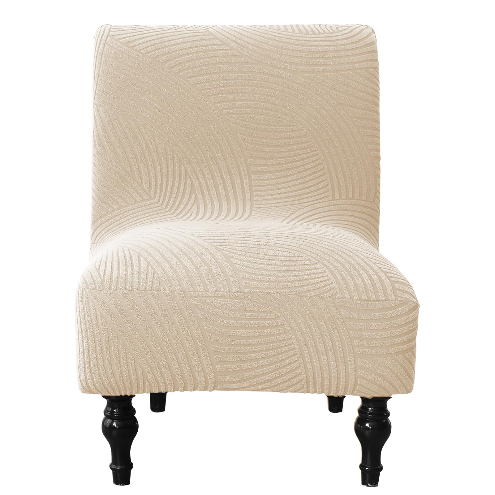 Armless Accent Chair Cover Slipcover for Living Room,Beige