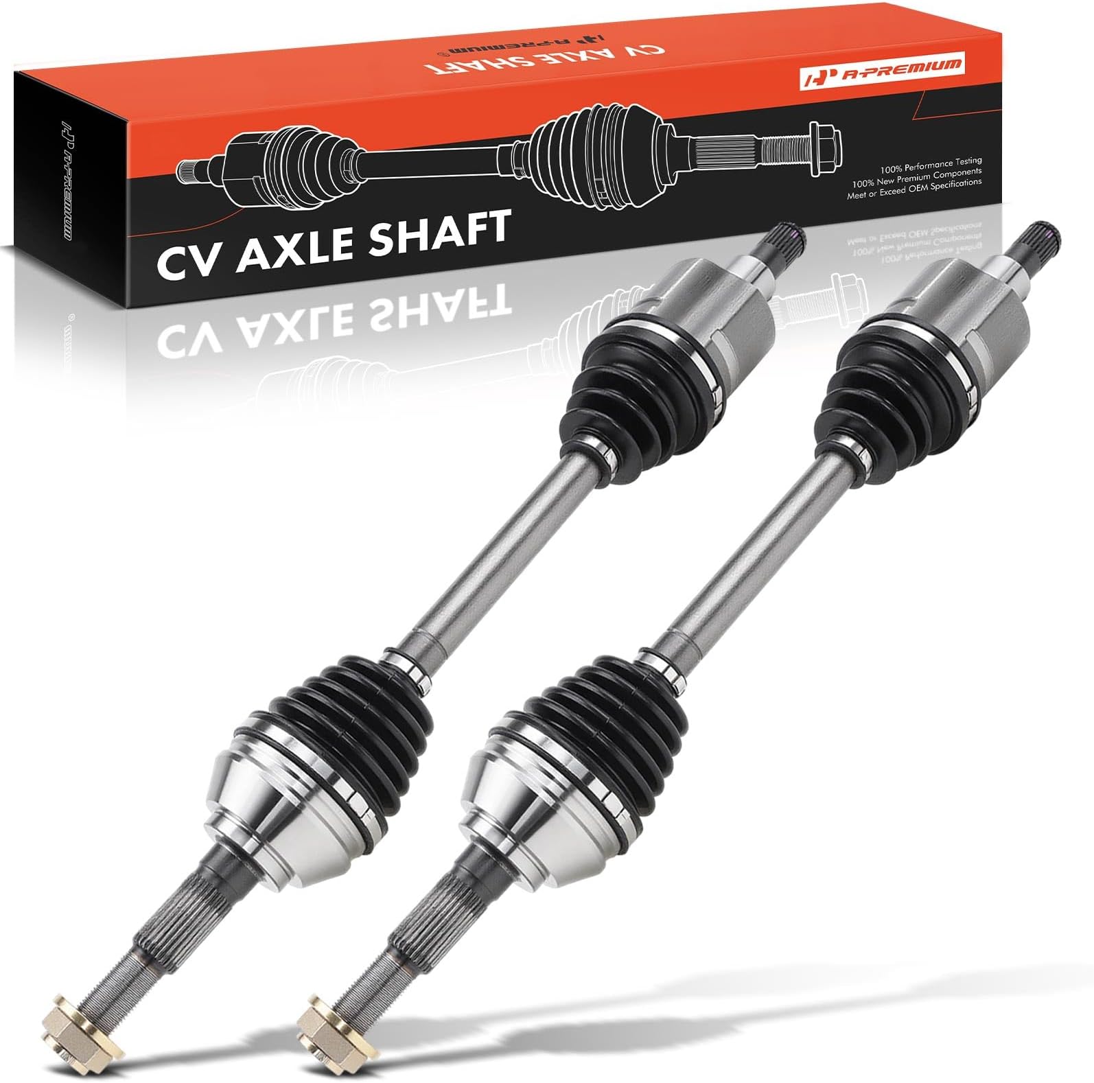 A-Premium Pair (2) Front CV Axle Shaft Assembly Compatible with Chevrolet Trailblazer 02-09, Trailblazer EXT & GMC Envoy XL XUV & Buick Rainier & Isuzu Ascender & Saab, Driver and Passenger Side