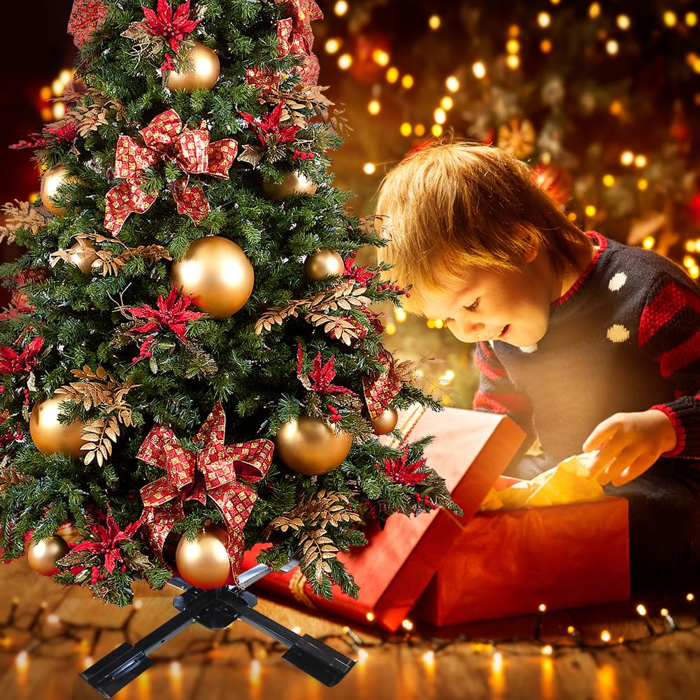Support d'arbre de Noël Artificiel Universel Base de Support d'arbre de Noël Pliable Polyvalent pour Parapluie extérieur d'arbre de Noël