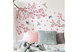 Enchanting Cherry Blossom Wall Decals: Paint Your Walls in Pink Elegance