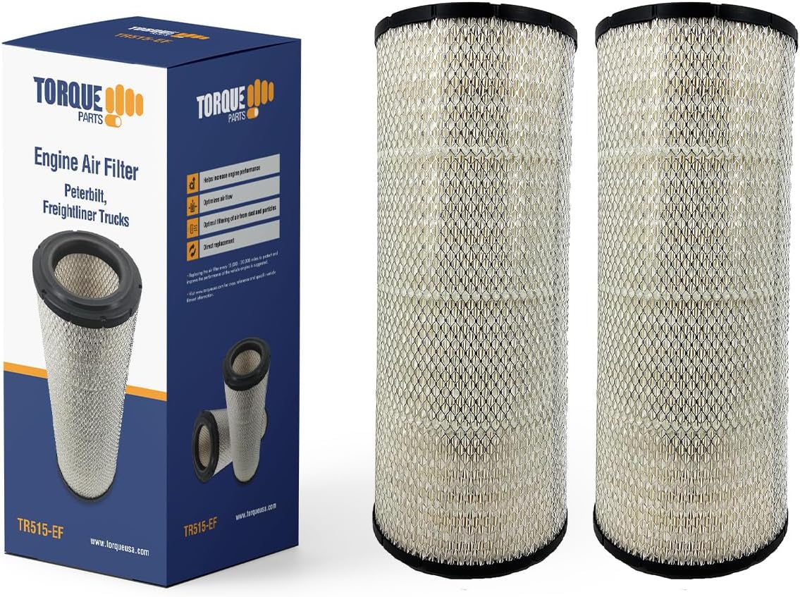 TORQUE RS3516 Engine Air Filter Compatible with Select Peterbilt 357 377 378 379 382 384 385 386 387 Freightliner Argosy FL Accessories Parts Replaces LAF2536 AF25219 46842 6842 TR515