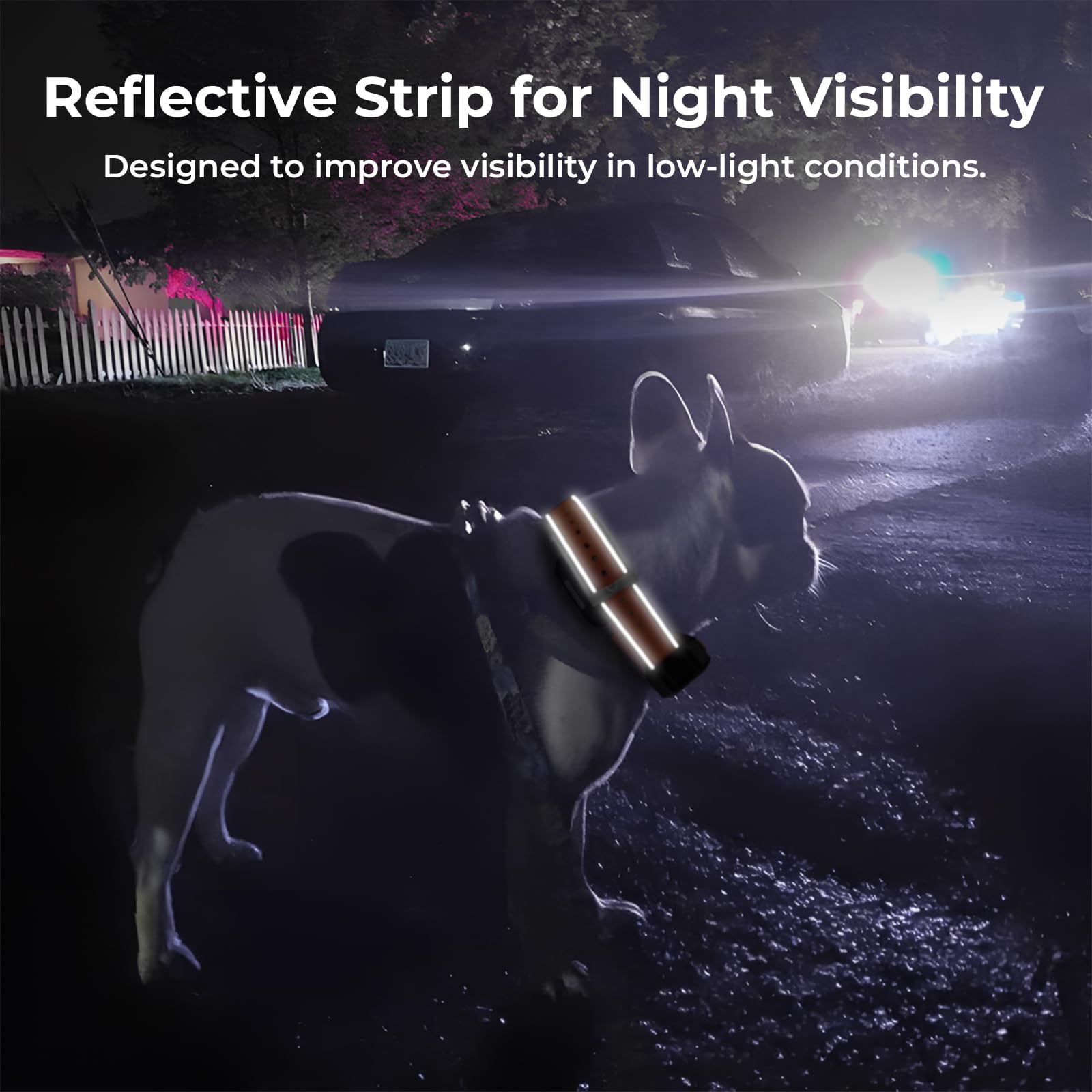 No Monthly Fee Dog GPS Tracker for Large Dogs - Off-Grid Pet Locator with 3-Level Virtual Fence, Long Active Battery, Reflective Collar, Easy to Use (No Maps), IP67 Waterproof & Remote Light/Sound - image 6