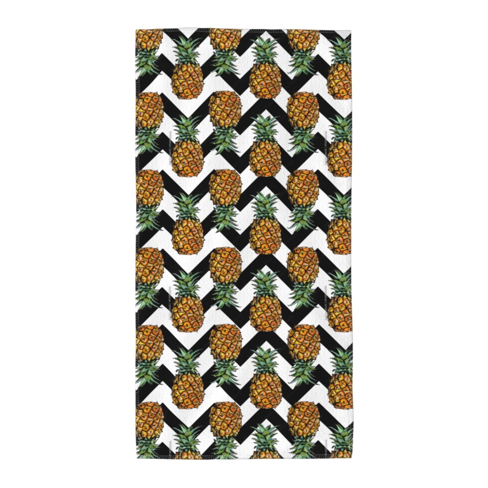 SDEGTHO Summer Pineapple Fashion Printed Bath Towel High Water Absorption For Hiking Trip