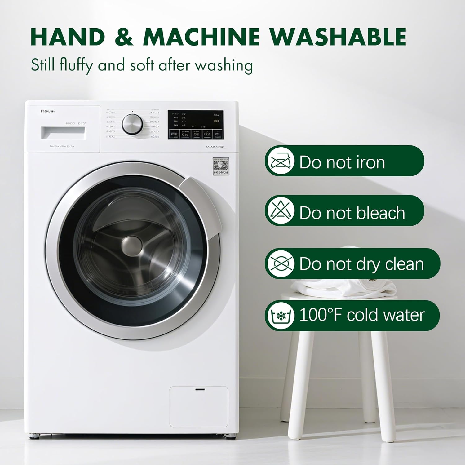 Electric Throw Blanket 50" x 60" - Soft Flannel Sherpa Heated Lap Blanket with 5 Heating Levels & 4 Hours Auto Off, Electric Throw Blanket as a Gift for Grandma, Machine Washable (Green) - Image 7