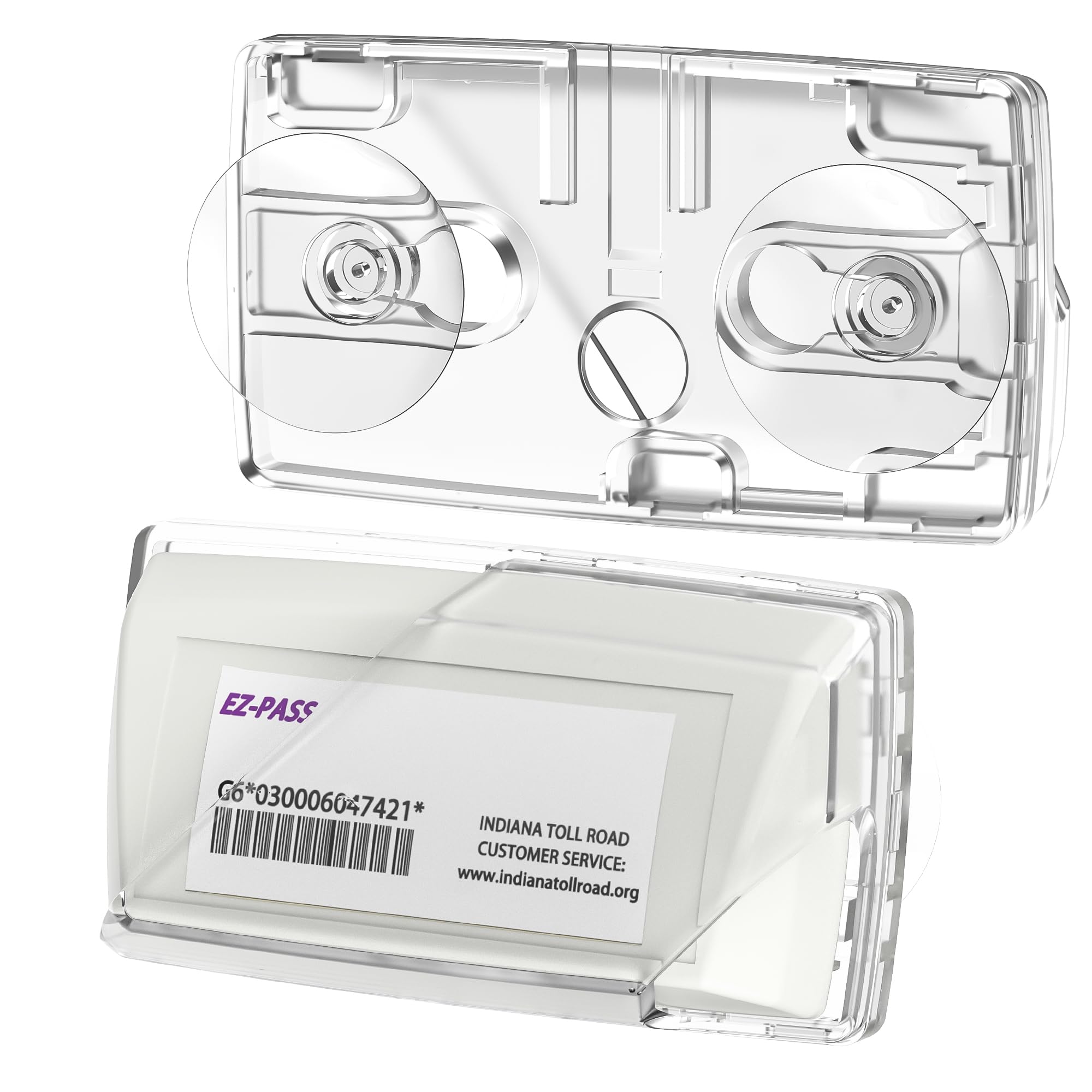 Secure 2024 EZ-Pass with Strong Suction & Sun Visor Mount - Upgraded Transponder Holder (1)