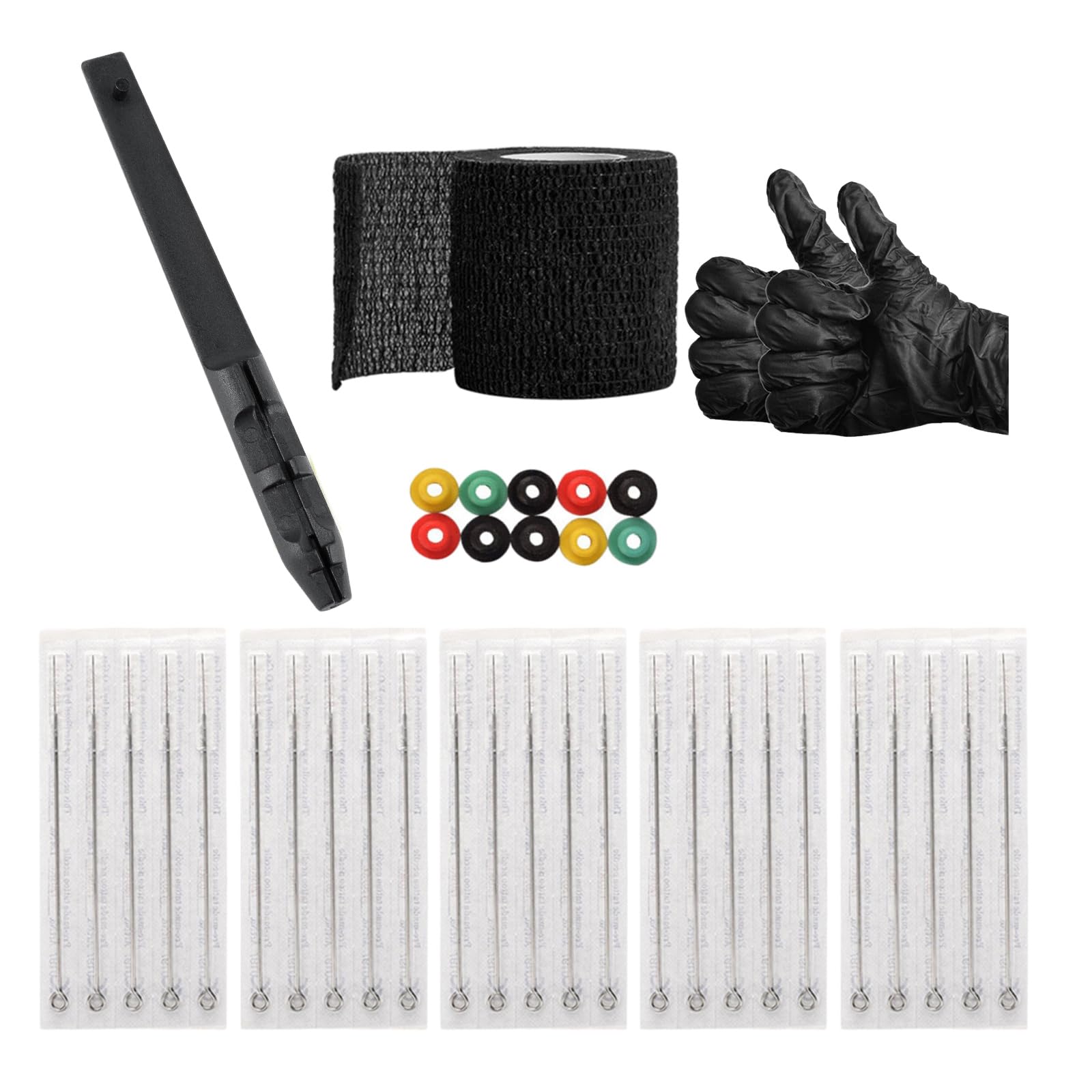 Hand Poke & Stick Tattoo Kit Tattooing Supply With Needles Bandage Tape For|Professional Complete Tattoo Kit & Supplies, Tattoo Ink Set with Accessories, Body Art Stencil Pack For All|-image-23