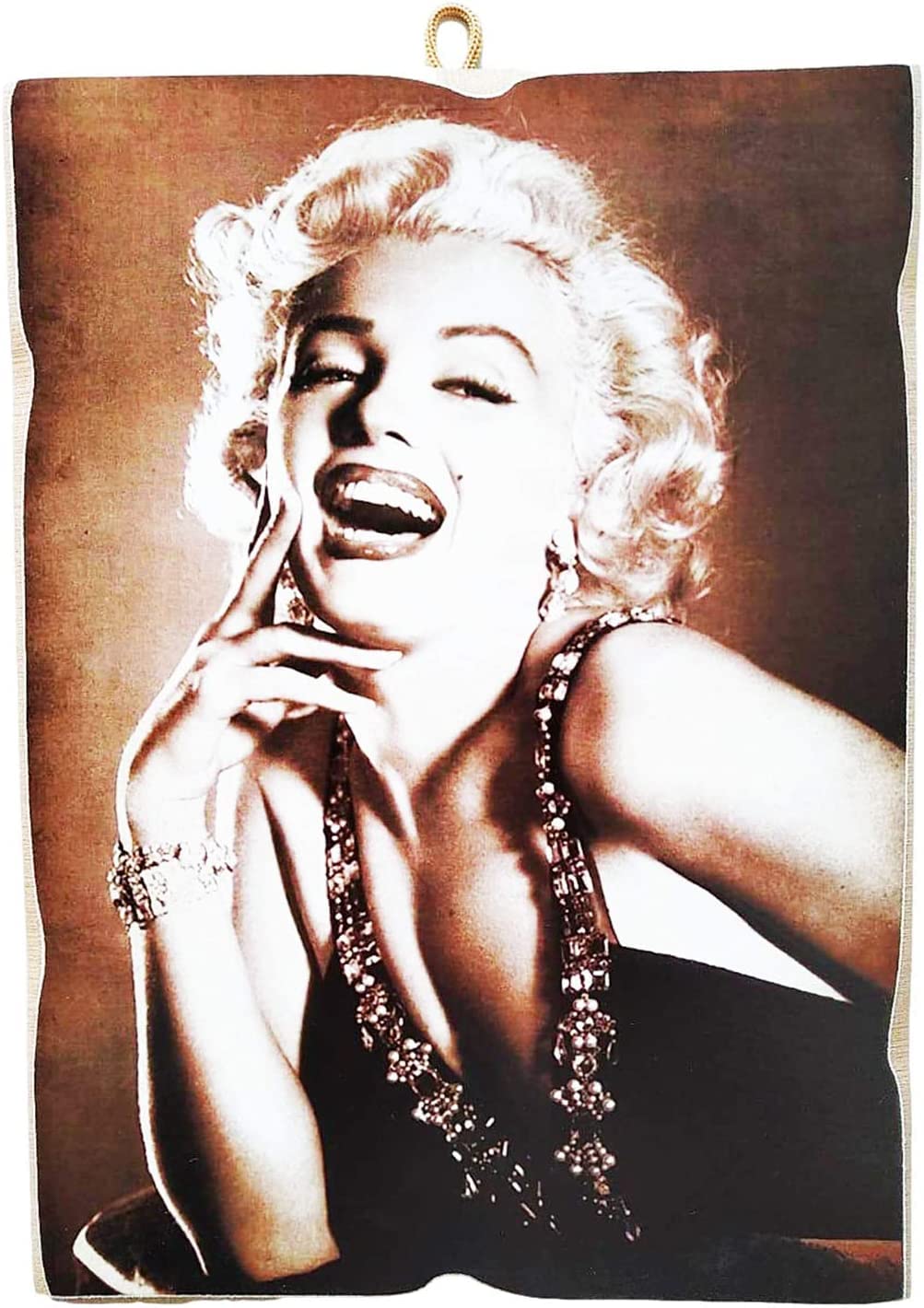 KUSTOM ART Set of 5 Paintings Vintage Style Famous Actors Series Marilyn Monroe Collectible Wood Print (4x 25x18cm + 1x 40x30cm) - Image 2