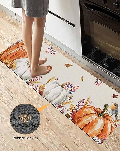 Miniatura 4 de Tapete de baño vintage con diseño de calabazas para bañera, antideslizante, de secado rápido y absorbente, con tierra de diatomeas, fregadero,