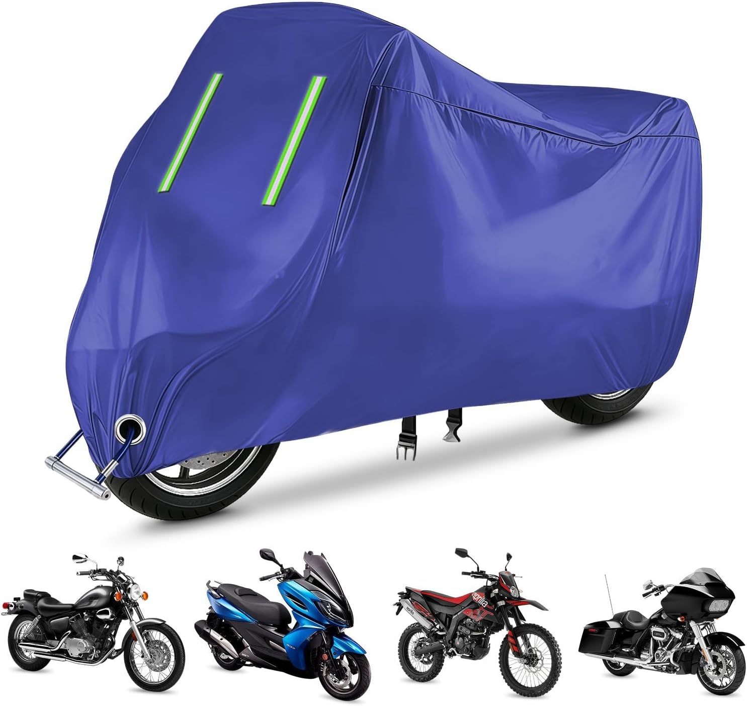 Motorbike Cover For Suzuki GSX-S1000F 2015-2016|All Season Rain Dust Motorcycle Covers for Outdoor Storage|Accessories with Reflective Strips and Lock Holes