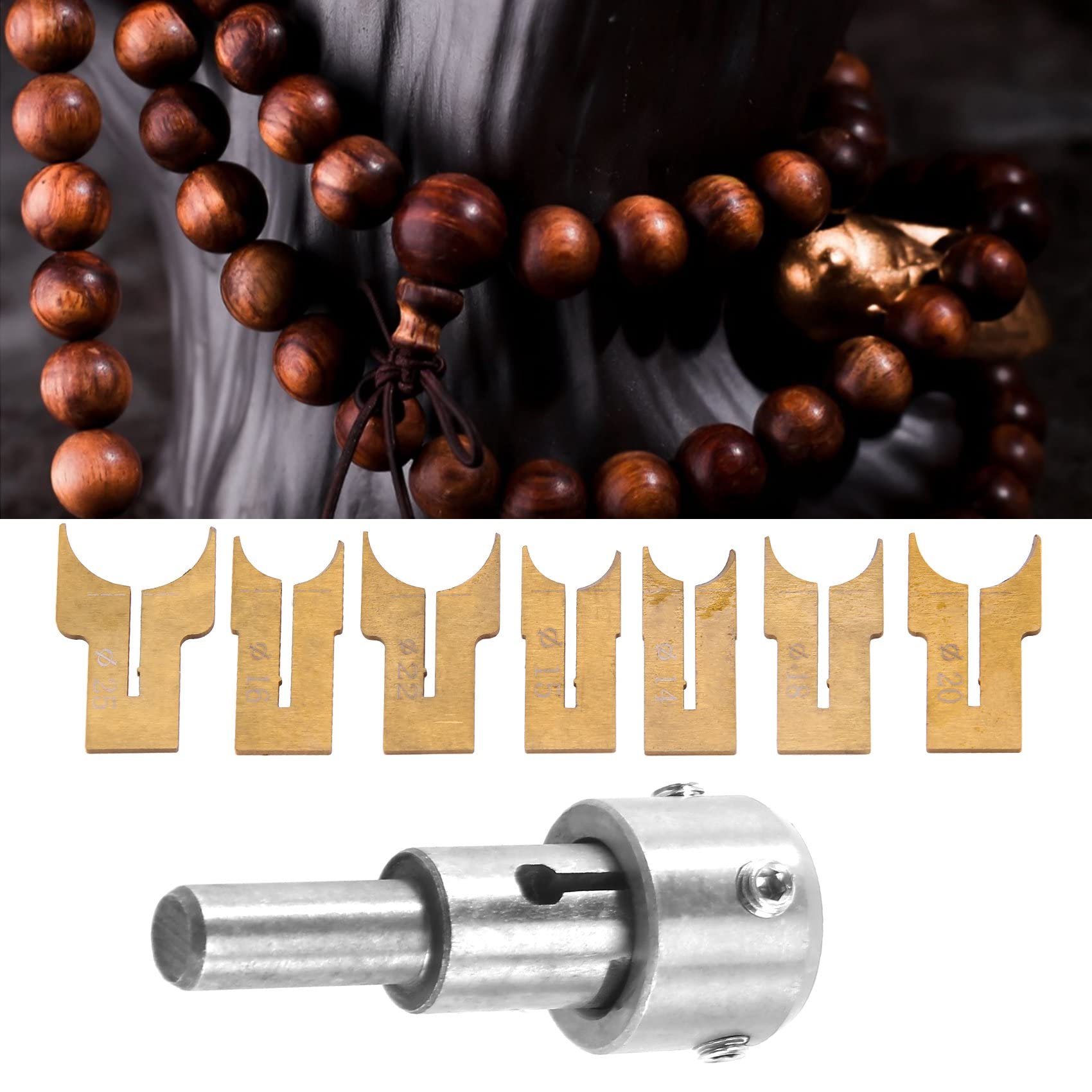 Meche Bois Mèche à Perles Bois Zilimontt - Fraise Buddha 6-30mm - Pour Creation Bijoux Et Déco Foret Perles Bouddha Sphères