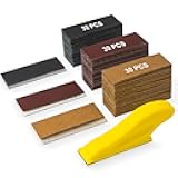 90PCS Premium Micro Detail Sander Kit, Updated 3-in-1 Mini Hand Sanding Block, 60-400 Grit Sandpaper for Wood Crafts, Tight Spaces, and DIY Polishing Projects