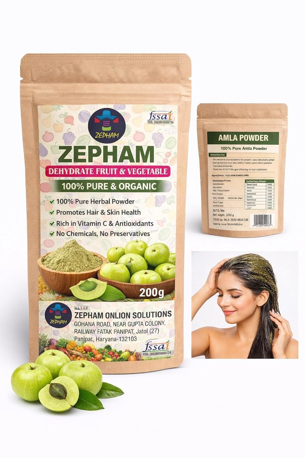 Dehydrated Fruit & Vegetable Amla Powder – 100% Pure & Organic Herbal Blend for Hair & Skin Health | Rich in Vitamin C & Antioxidants | Natural Superfood Supplement | India Organic and USDA Certified -(200g)(Pack of 1)-image-37