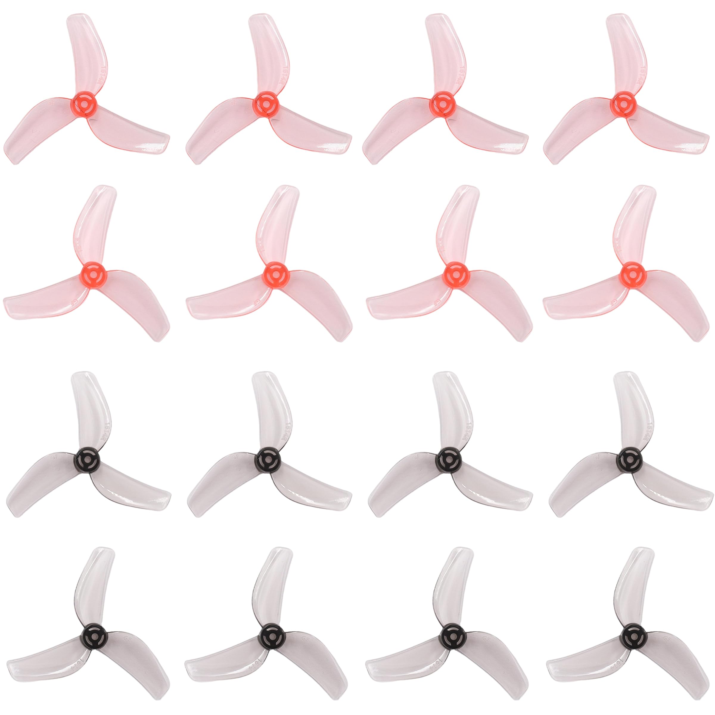 GEMFAN 1614 3-Blade Propeller 40mm Prop 1.5mm Hole for FPV Drone(Gray+Pink)