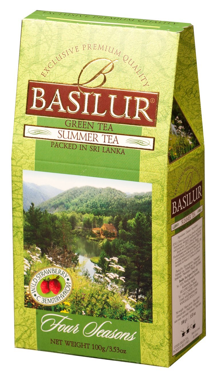 BasilurFour Seasons Summer Loose Green Tea 1 Pack of 100g Caddy